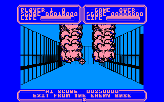 Line of Fire (Amstrad CPC) screenshot: Pillars of smoke
