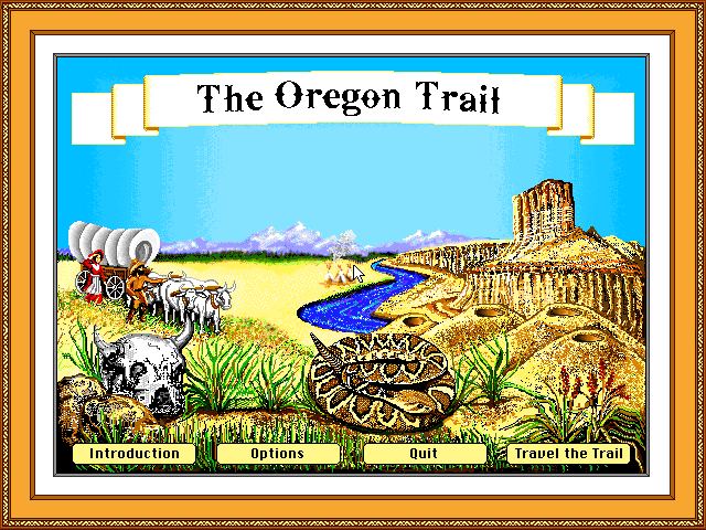 The Oregon Trail (Windows 3.x) screenshot: Main Menu