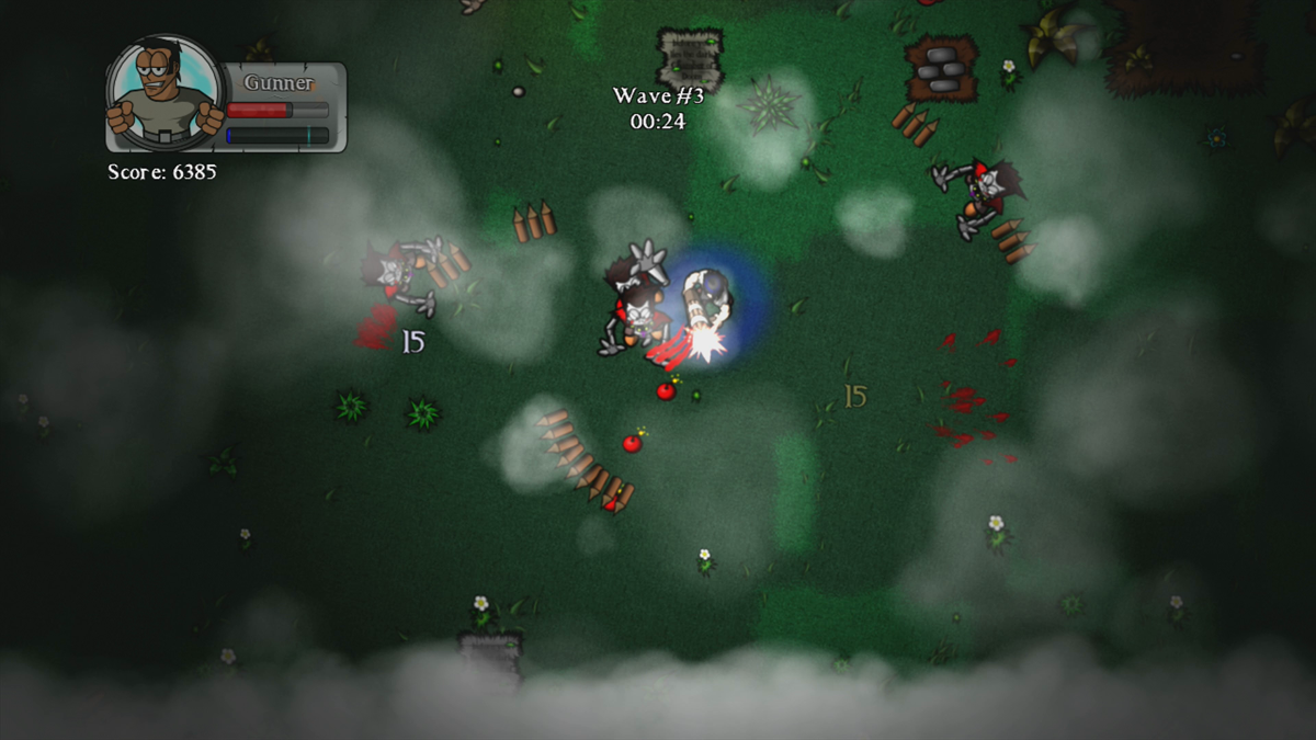 Undead Legions (Xbox 360) screenshot: Using a magic attack (Trial version)