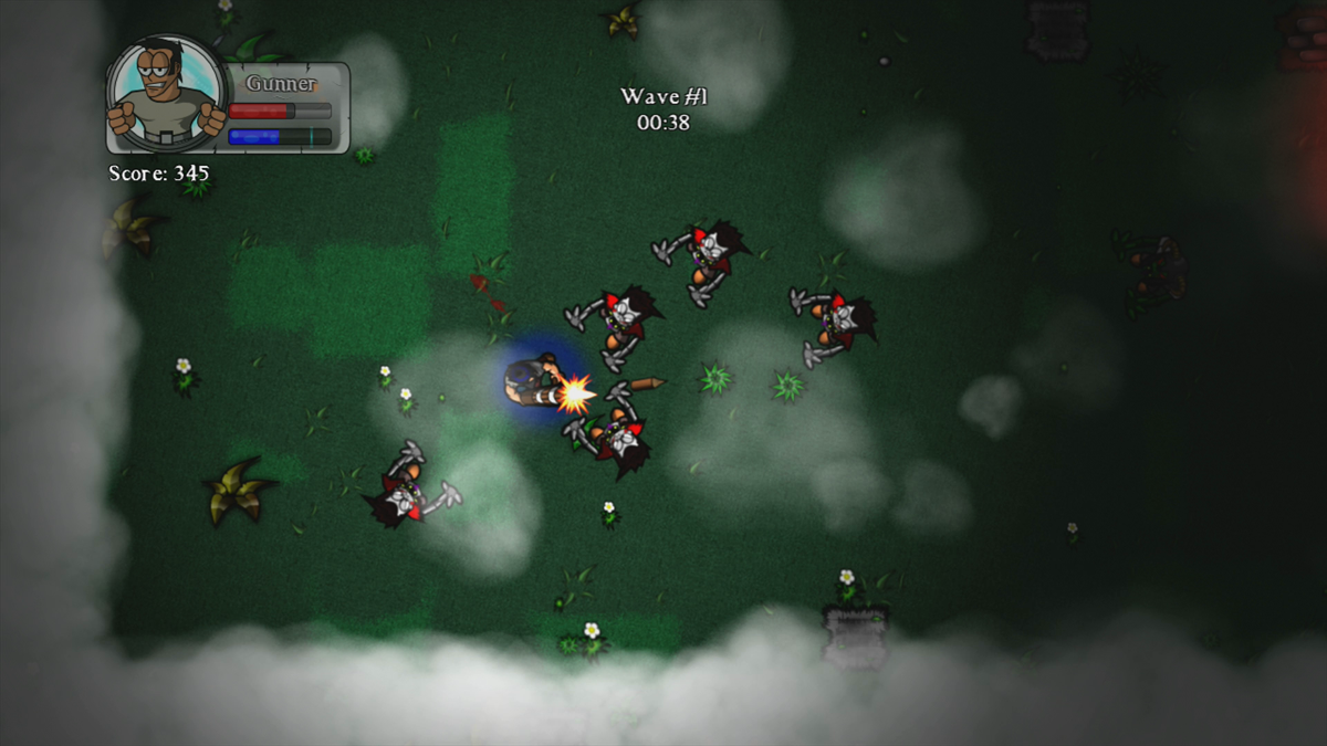 Undead Legions (Xbox 360) screenshot: Shooting some zombies (Trial version)