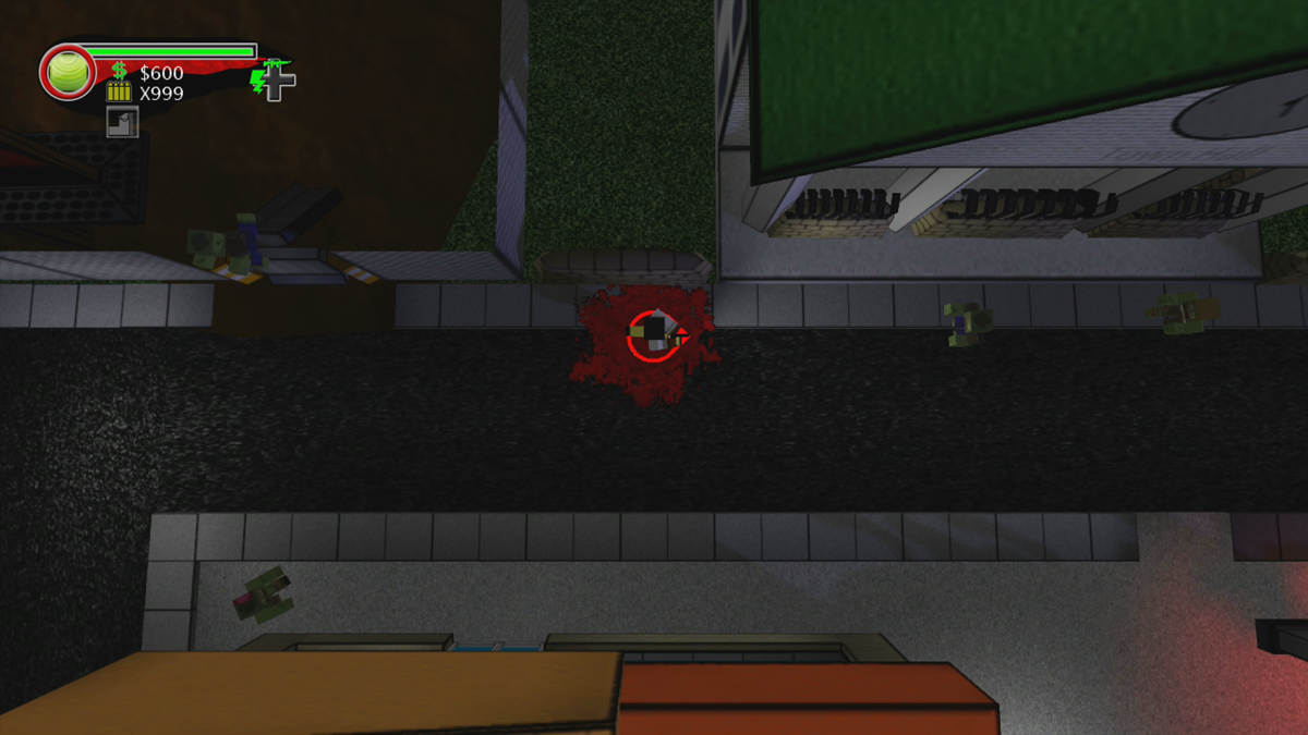 Zombie Square 2 (Xbox 360) screenshot: Shooting some zombies (Trial version)