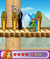 Totally Spies!: The Mobile Game (J2ME) screenshot: This mummy does not know what just hit him. (large screen)