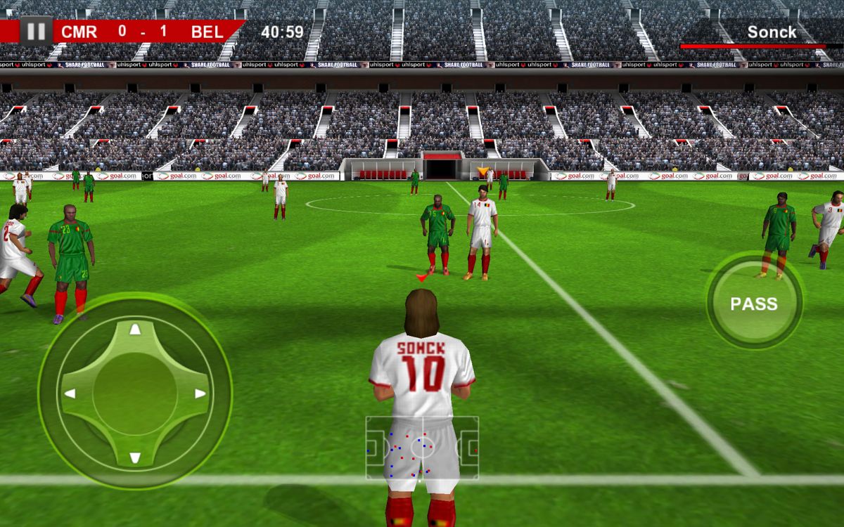 Real Football 2012 (Android) screenshot: Throw-in