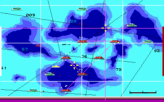 Project Neptune (DOS) screenshot: The tactical map