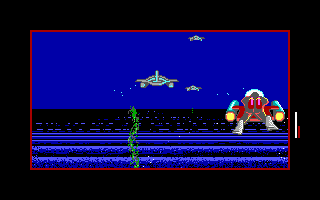 Project Neptune (DOS) screenshot: Using the PDP to attack enemy subs