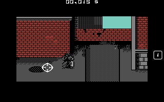 Prohibition (Commodore 64) screenshot: Here's a shady character...