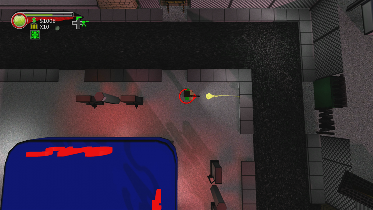 Zombie Square 2 (Xbox 360) screenshot: Placing a turret (Trial version)