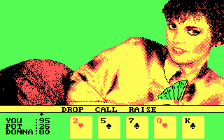 Strip Poker II Plus (DOS) screenshot: Donna