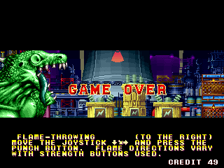 Superior Soldiers (Arcade) screenshot: Game over