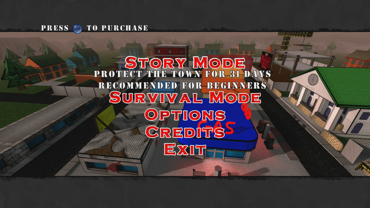 Zombie Square 2 (Xbox 360) screenshot: Main menu (Trial version)