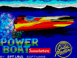 Pro Powerboat Simulator (ZX Spectrum) screenshot: Title screen