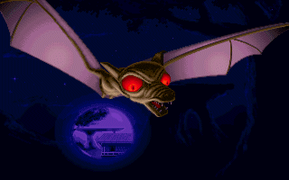 The Prophecy (DOS) screenshot: Urm, your vampire bat friend