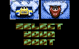 Pro Powerboat Simulator (Commodore 64) screenshot: Choose a boat