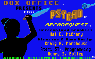 Psycho (Atari ST) screenshot: Title screen 2