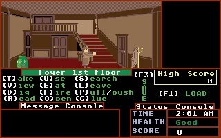 Psycho (Atari ST) screenshot: In the first floor foyer
