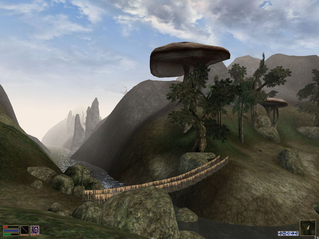The Elder Scrolls III: Morrowind (Windows) screenshot: The scenic route