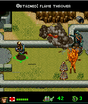 Brothers in Arms: Earned in Blood (J2ME) screenshot: Flamethrowers are fine as long as you're not standing too close.