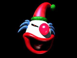 Psycho Pinball (DOS) screenshot: Psycho Clown from intro