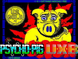 Psycho Pigs UXB (ZX Spectrum) screenshot: Loading screen