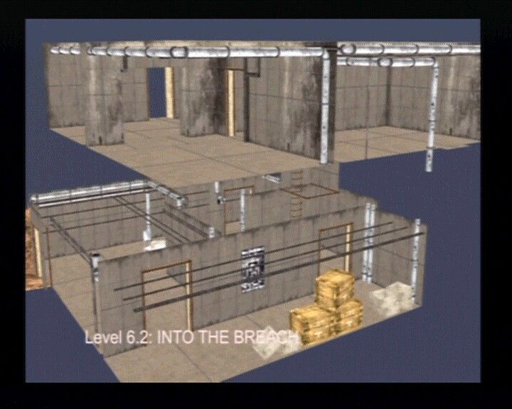 Medal of Honor: Frontline (PlayStation 2) screenshot: Level model of D-Day mission.
