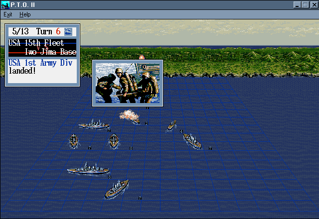 P.T.O.: Pacific Theater of Operations II (Windows) screenshot: PTO II Battle Screen