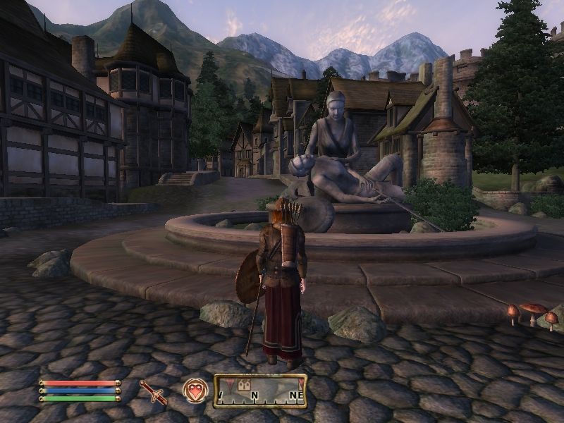 The Elder Scrolls IV: Oblivion (Windows) screenshot: Some of Oblivion's plentiful public art