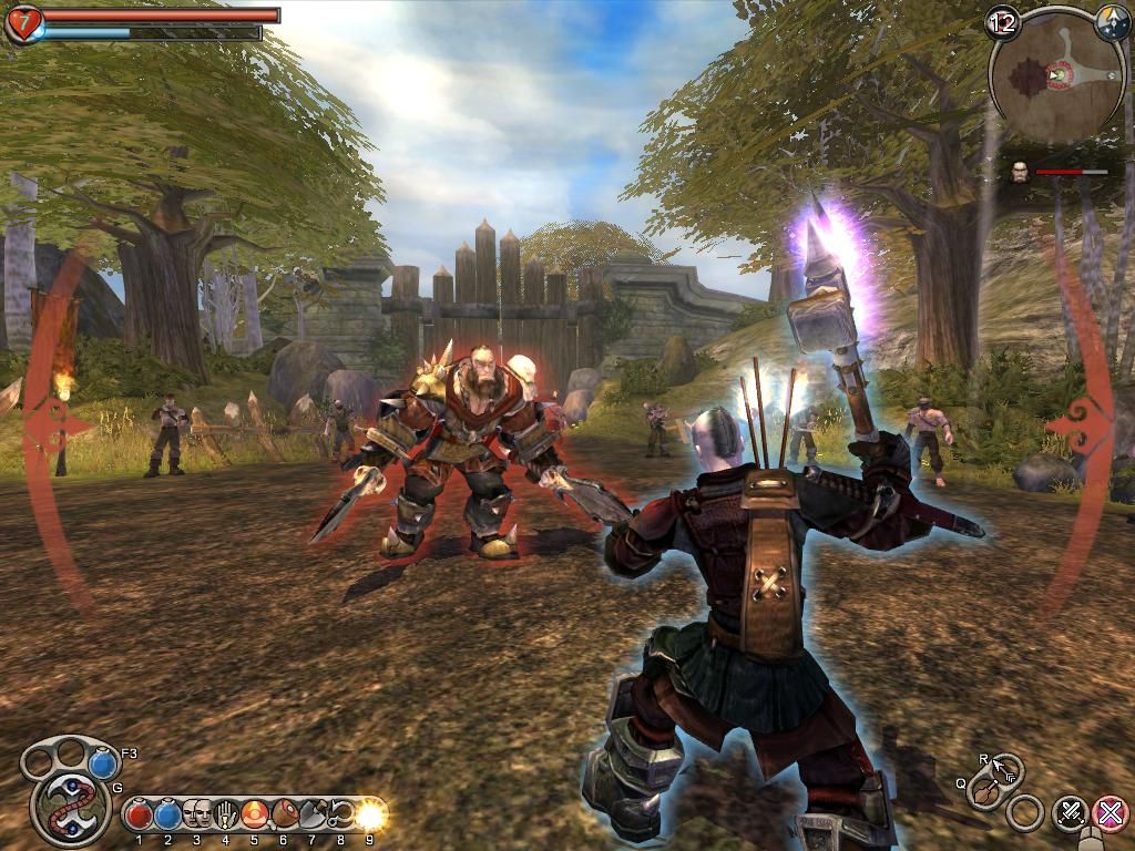 Fable: The Lost Chapters (Windows) screenshot: Boss battle against Twinblade