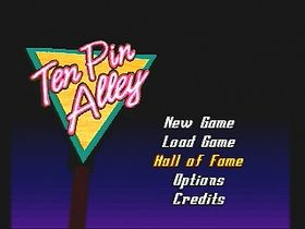 Ten Pin Alley (PlayStation) screenshot: Main interface