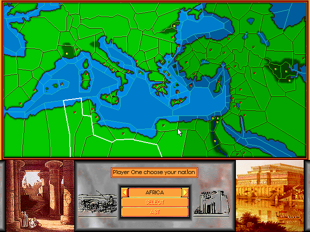 Advanced Civilization (DOS) screenshot: Choosing where to build