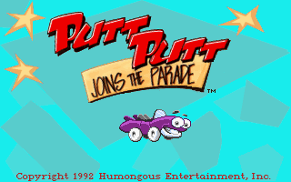 Putt-Putt Joins the Parade (DOS) screenshot: Title Screen