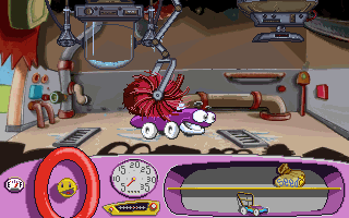 Putt-Putt Joins the Parade (DOS) screenshot: Then maybe a car washing, yeah, you are ready for the Parade!