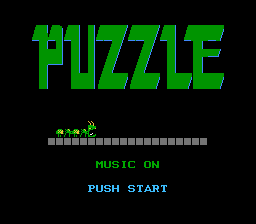 Puzzle (NES) screenshot: Title screen