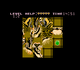 Puzzle (NES) screenshot: Now try to recreate the picture!