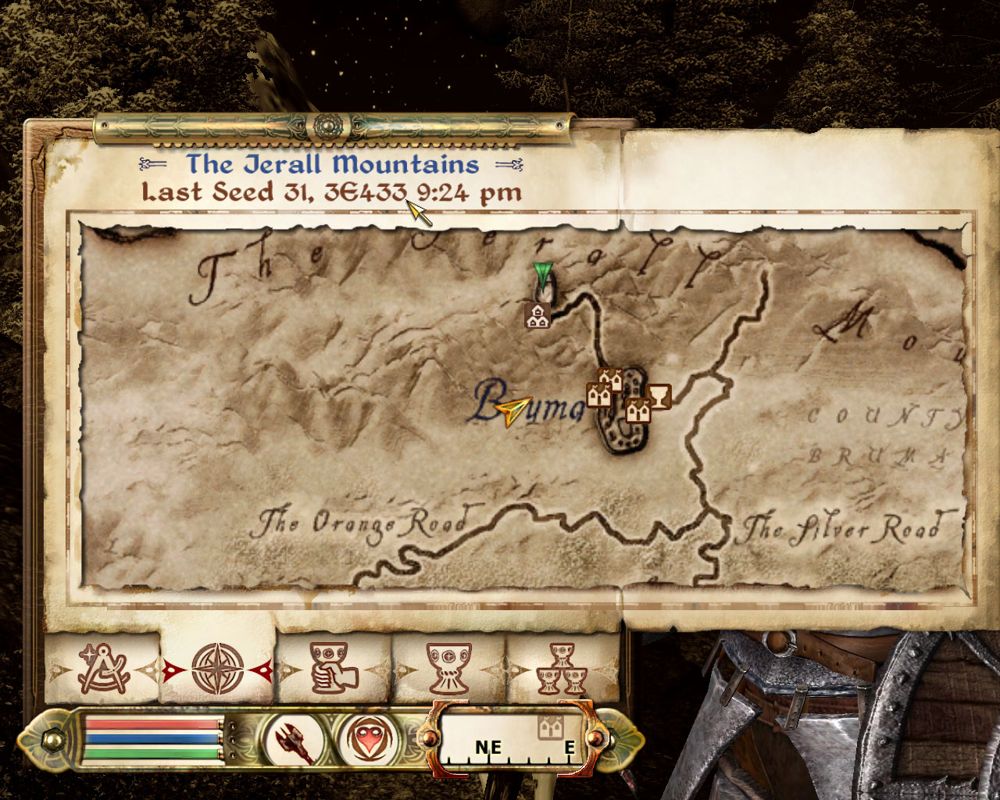 The Elder Scrolls IV: Oblivion (Windows) screenshot: Viewing the map
