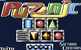 Puzznic (Commodore 64) screenshot: Loading screen