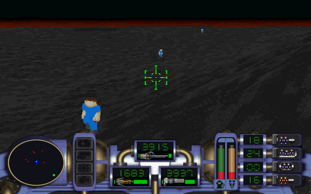 Q.A.D: Quintessential Art of Destruction (DOS) screenshot: Some hostages