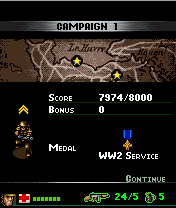 Brothers in Arms: Earned in Blood (J2ME) screenshot: End of mission report