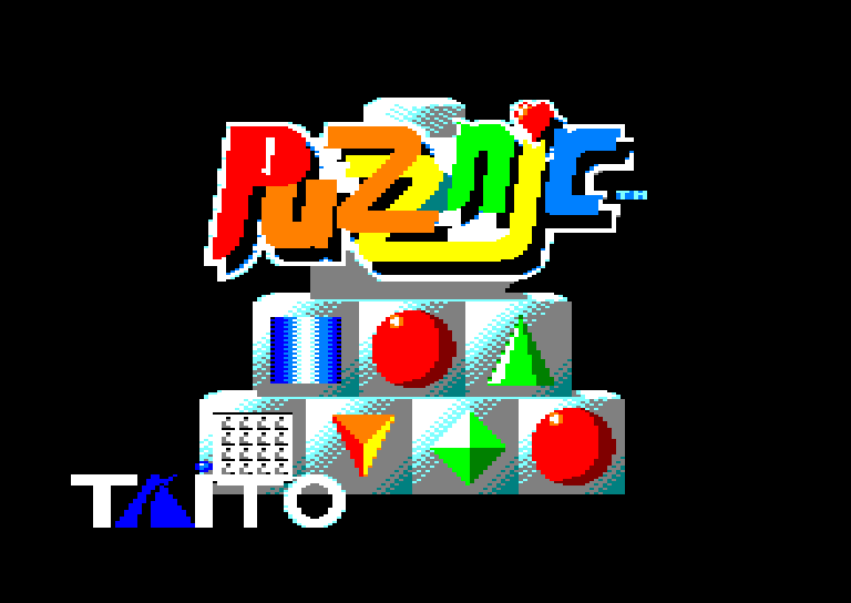 Puzznic (Amstrad CPC) screenshot: Loading screen