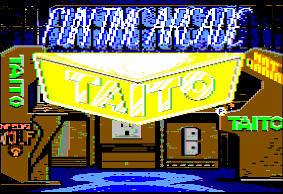 QIX (Apple II) screenshot: Taito logo