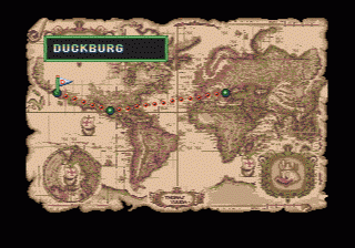 QuackShot starring Donald Duck (Genesis) screenshot: the treasure hunt'll span across much of the world