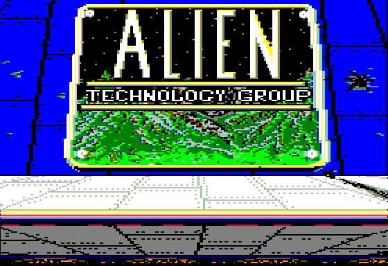 QIX (Apple II) screenshot: Alien Technology logo