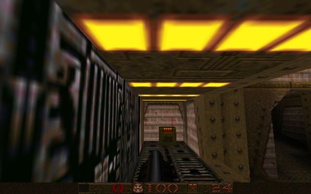 Quake (Windows) screenshot: Some ammo in the first secret room