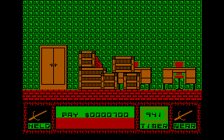 Saboteur II (DOS) screenshot: Searching some boxes