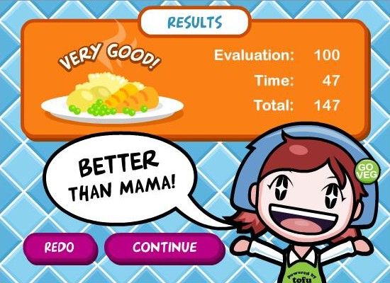 Cooking Mama: Mama Kills Animals (Windows) screenshot: Evaluation: Better than Mama.