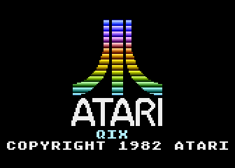 QIX (Atari 5200) screenshot: Atari logo and title