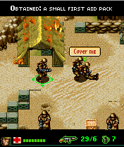 Brothers in Arms: Earned in Blood (J2ME) screenshot: Team mates often ask for assistance.