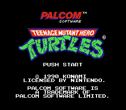 Teenage Mutant Ninja Turtles (NES) screenshot: European title screen