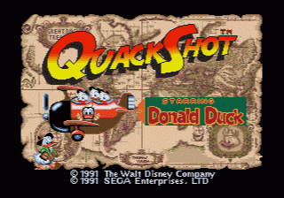 QuackShot starring Donald Duck (Genesis) screenshot: title screen