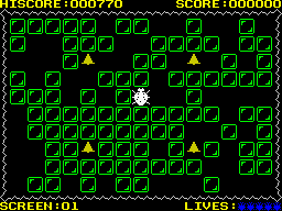 Push Off (ZX Spectrum) screenshot: Starting the game.