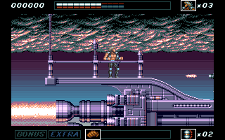 Wolfchild (Amiga) screenshot: Start of level 1